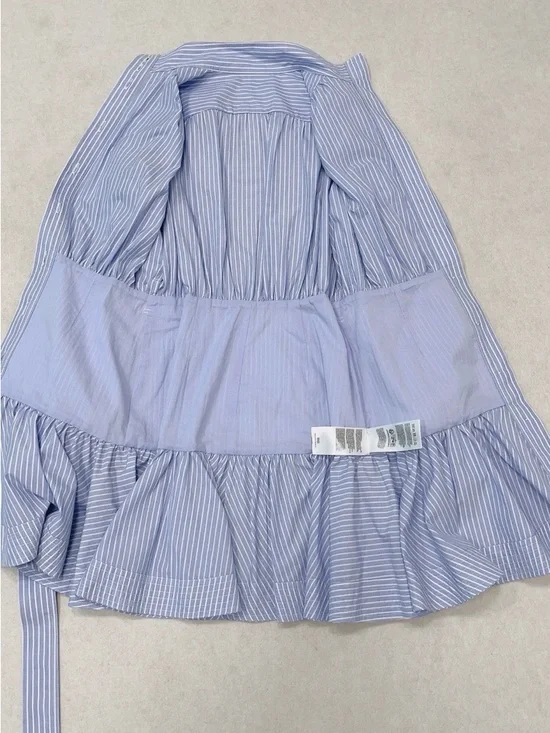 NWOT ZIMMERMANN STRIPE UTILITY MINI DRESS in Cotton, Size AU 0P/0/1/2 - Picture 7 of 8